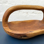 Lange Schüssel aus Teakwurzelholz, 32 cm