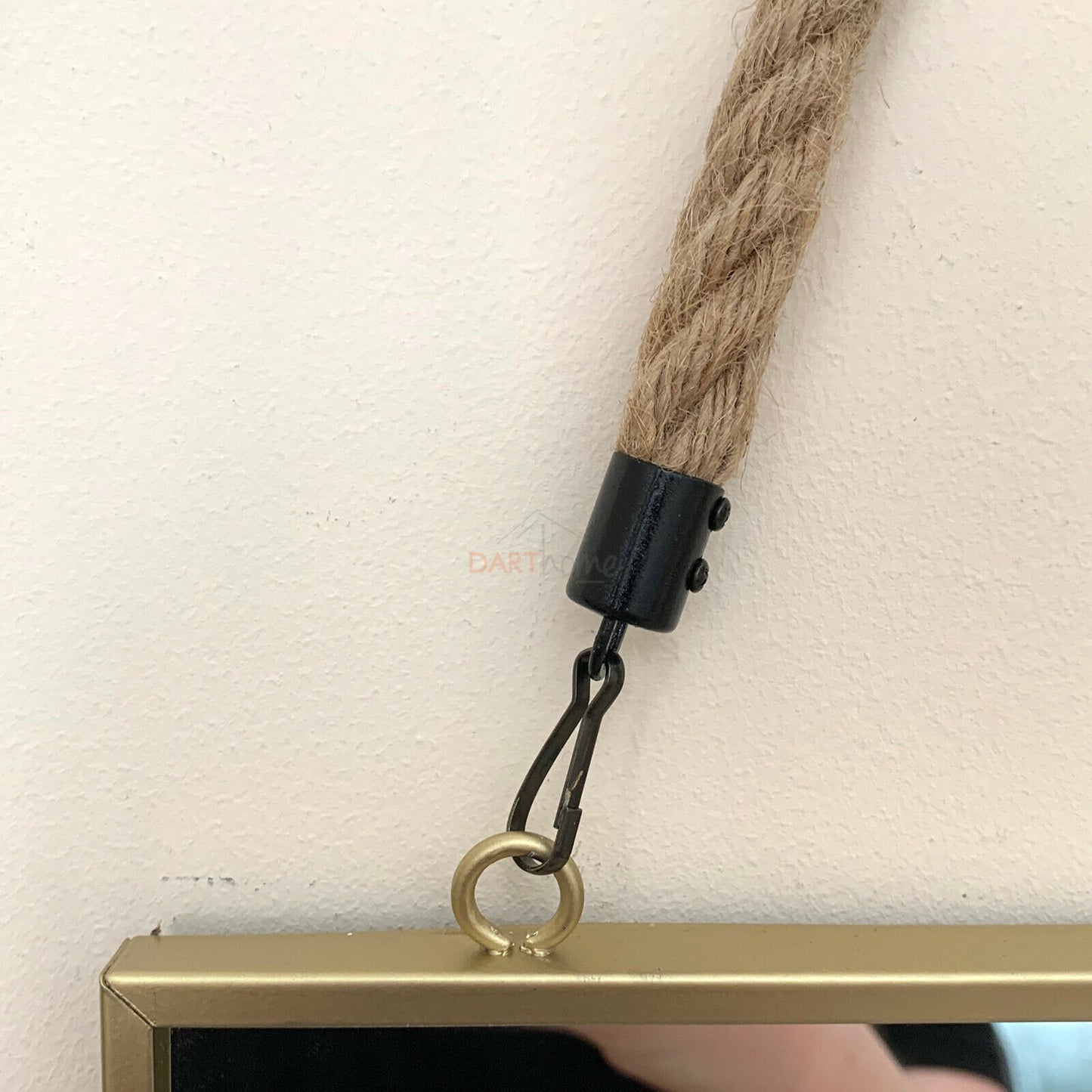 Gold Rope Hanging Square Mirror