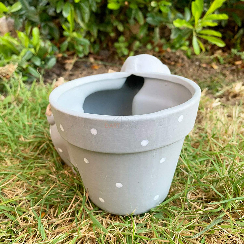 Polka Dot Sitting Dog Plant Pot