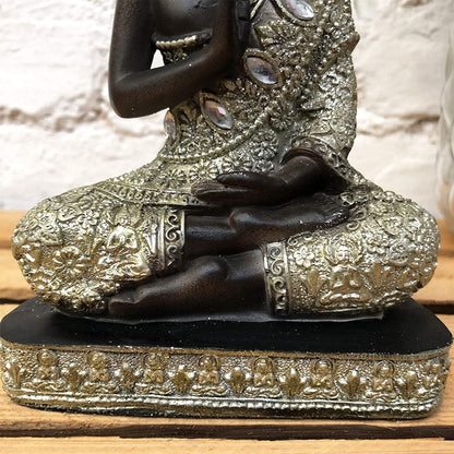 Silver Meditating Buddha Ornament