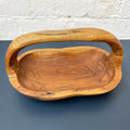 Teak Root Wood Long Trug Bowl 32cm