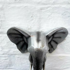 Silver Resin Elephant Bust Wall Ornament 21cm