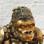 Goldenes Steampunk-Gorilla-Ornament