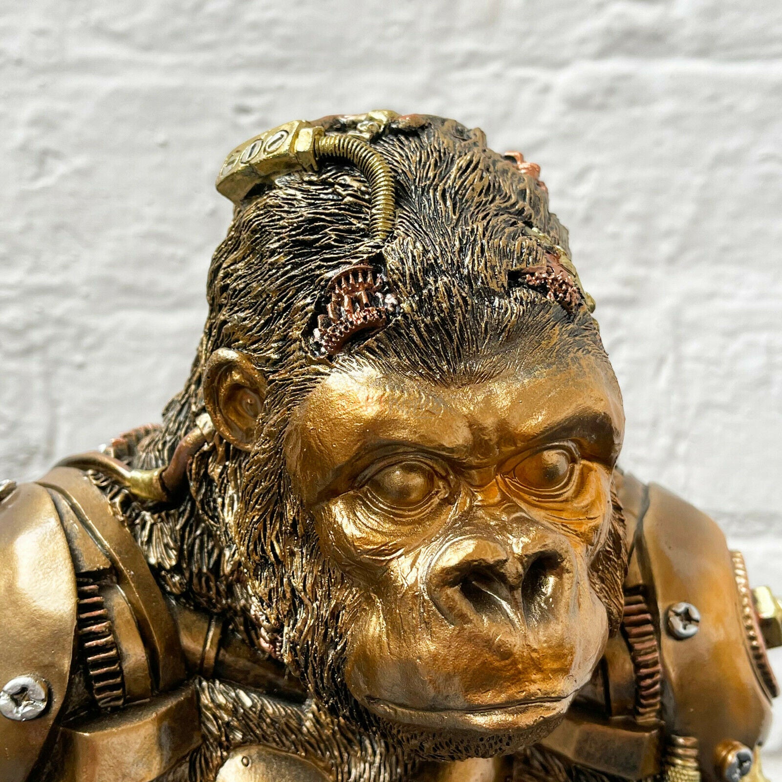 Gold Steampunk Gorilla Ornament