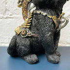 Black Steampunk Sitting Cat Ornament