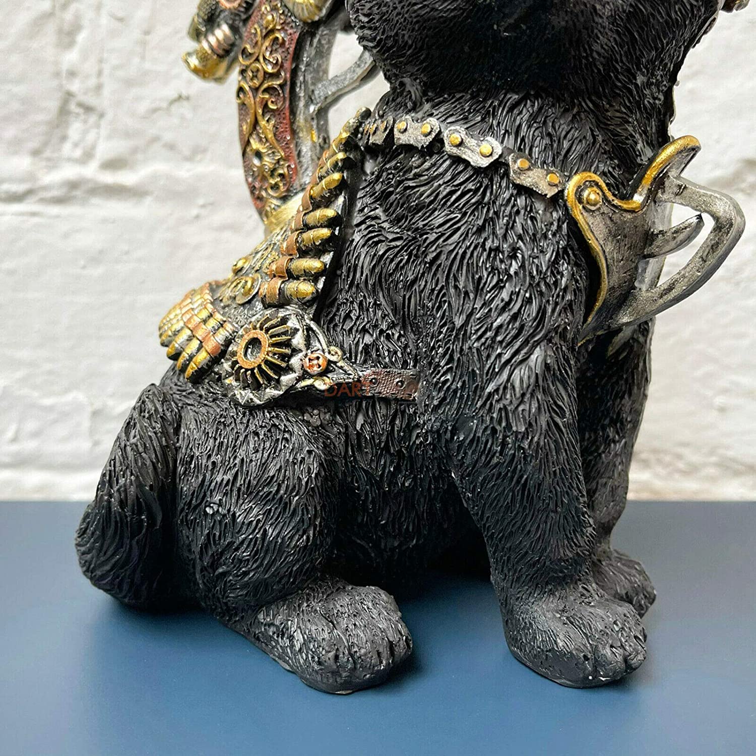 Black Steampunk Sitting Cat Ornament