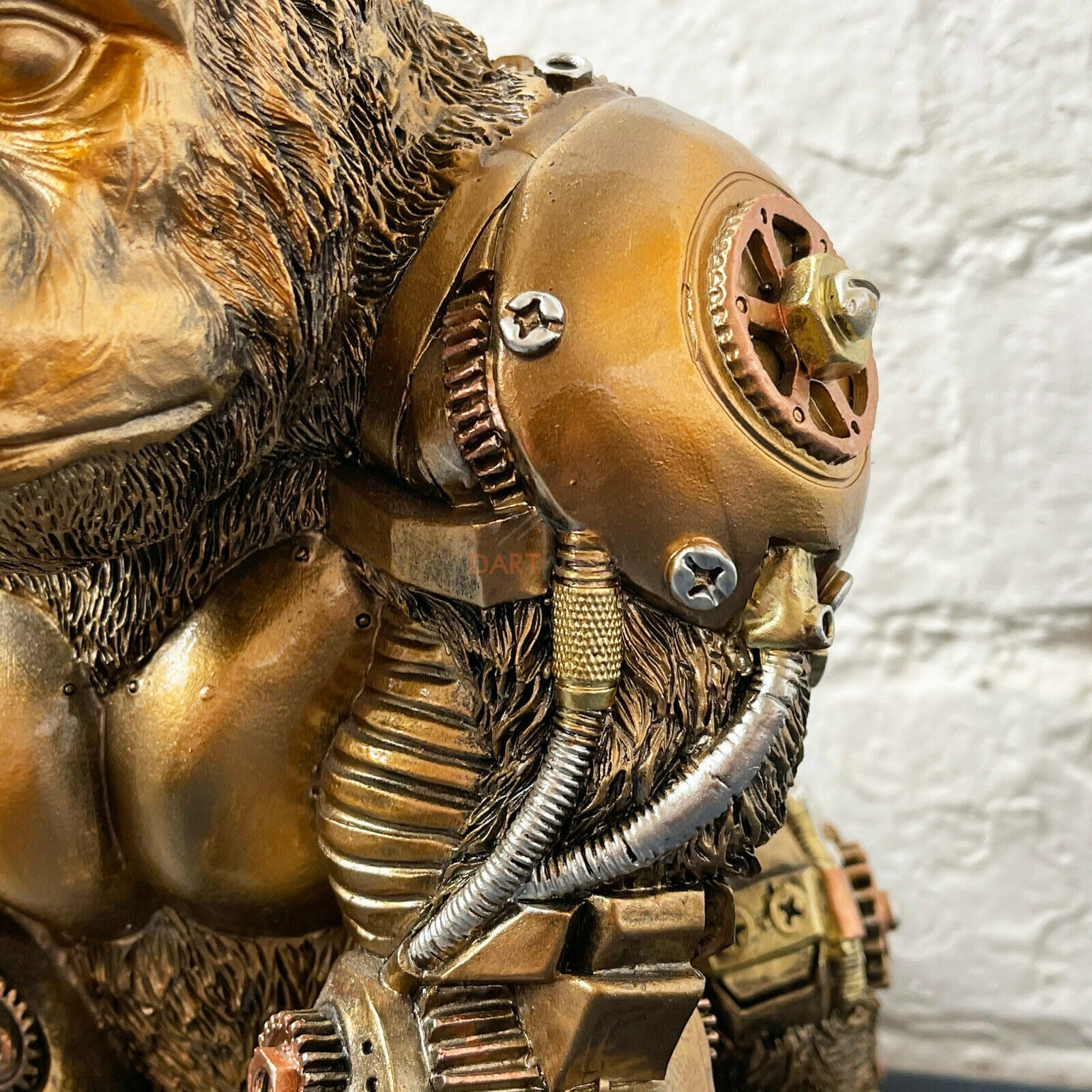 Gold Steampunk Gorilla Ornament