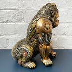 Goldenes Steampunk-Gorilla-Ornament