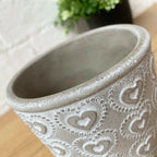 Cement Mini Hearts Plant Pot Cover