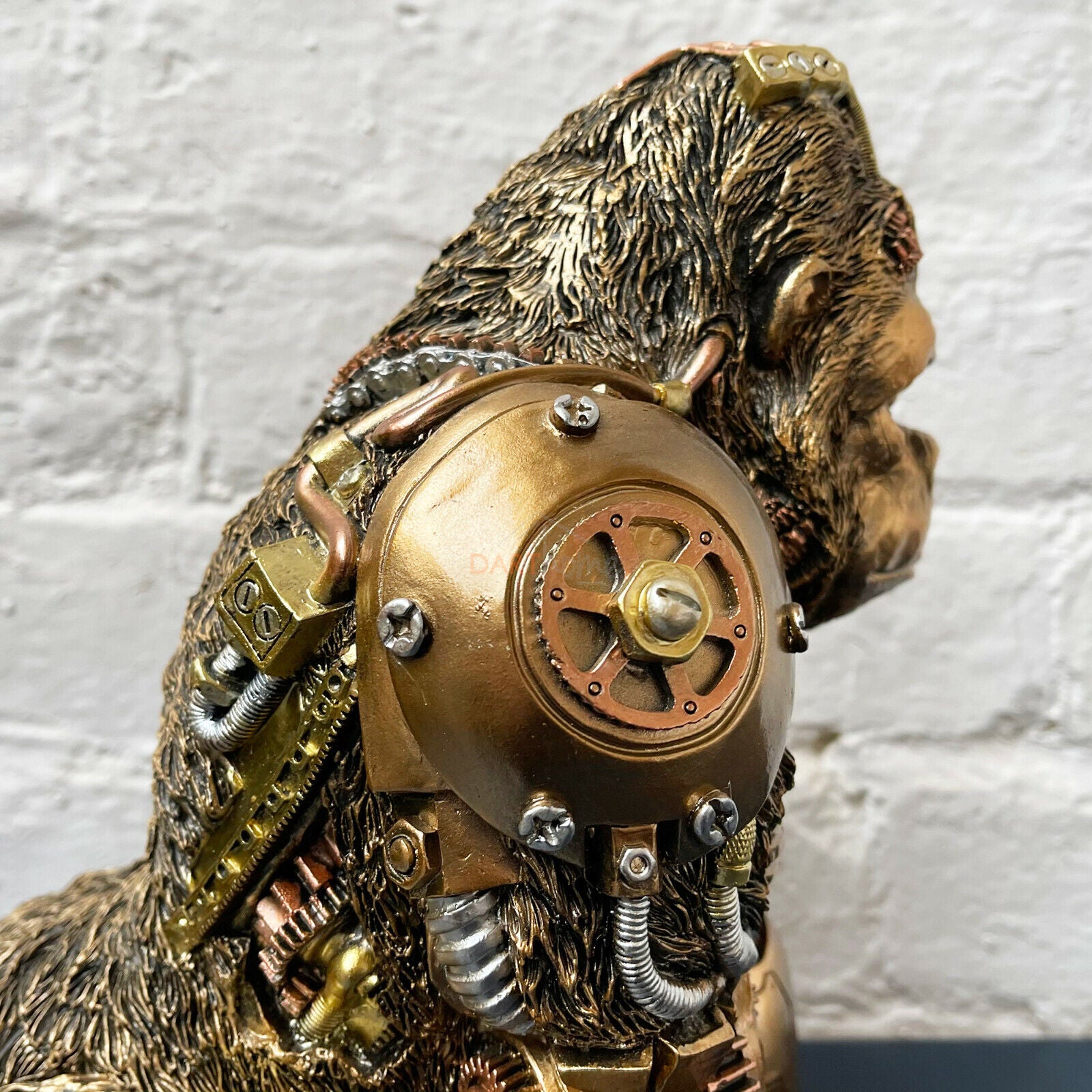 Gold Steampunk Gorilla Ornament