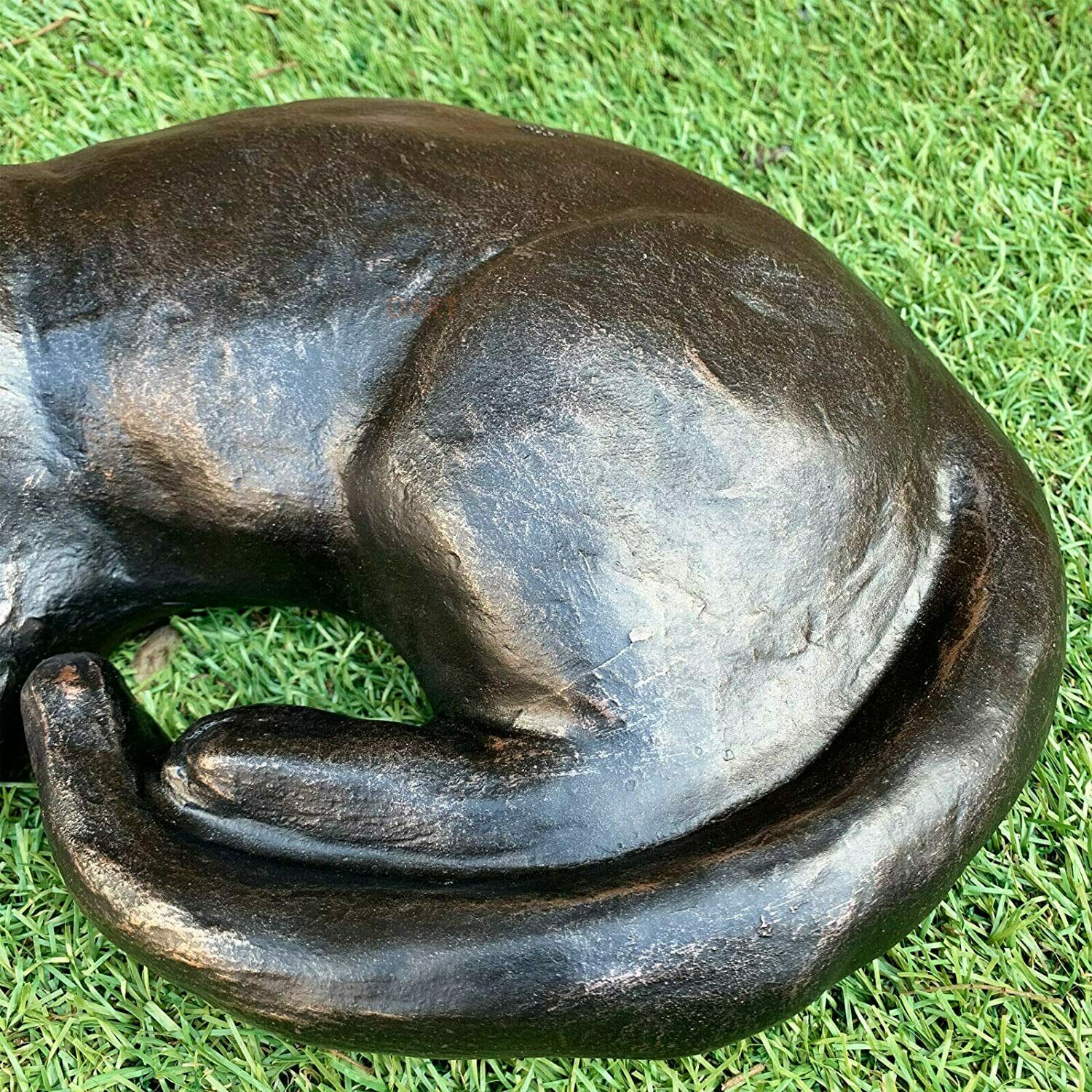 Bronze Cat Garden Ornament Large