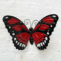 3D Red Metal Butterfly Wall Art