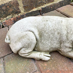 Stone Sleeping Pig Garden Sculpture