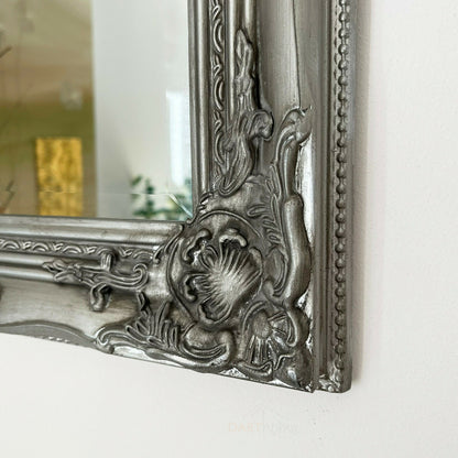 Large Silver Baroque Rococo Wall Mirror