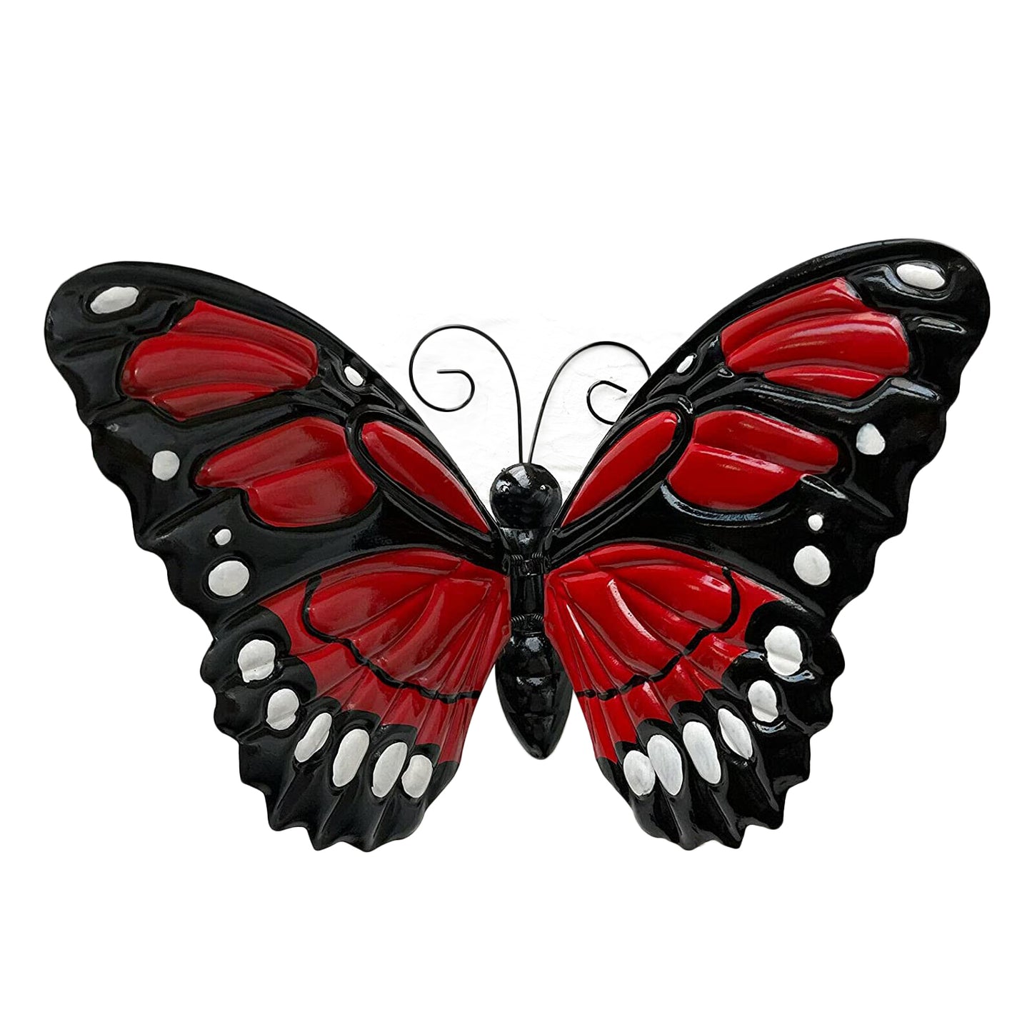 3D Red Metal Butterfly Wall Art