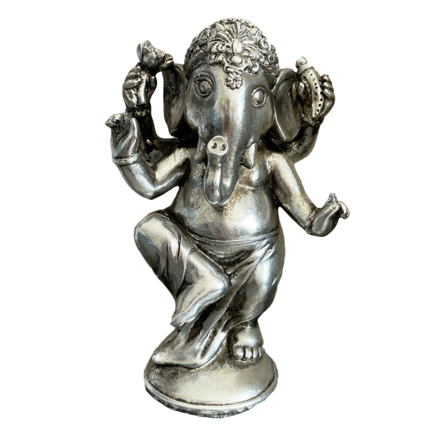 Silver Dancing Ganesh Elephant