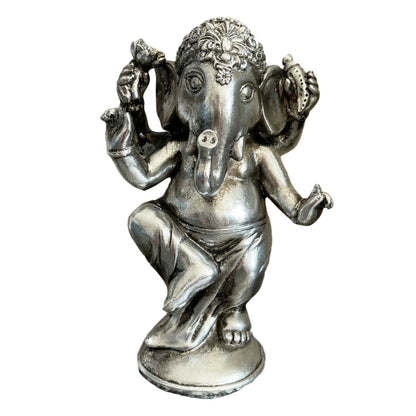 Silberner tanzender Ganesh-Elefant