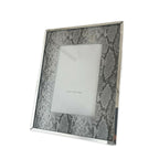 4x6" Faux Silver Snakeskin Photo Frame