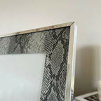 4x6" Faux Silver Snakeskin Photo Frame
