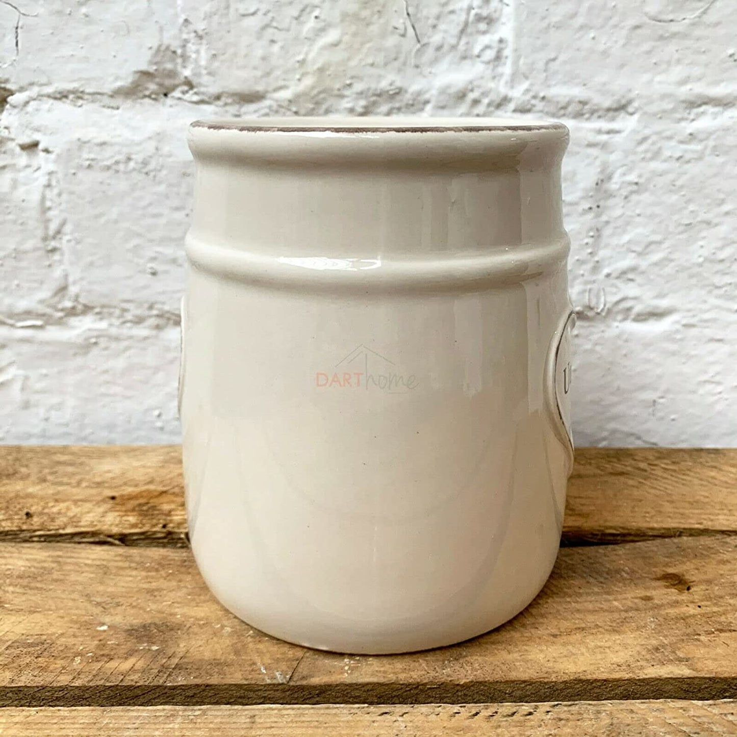 Keramik-Utensilientopf mit Liebesherz, 13 x 12 cm