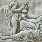 Stone Roman Lady Wall Plaque