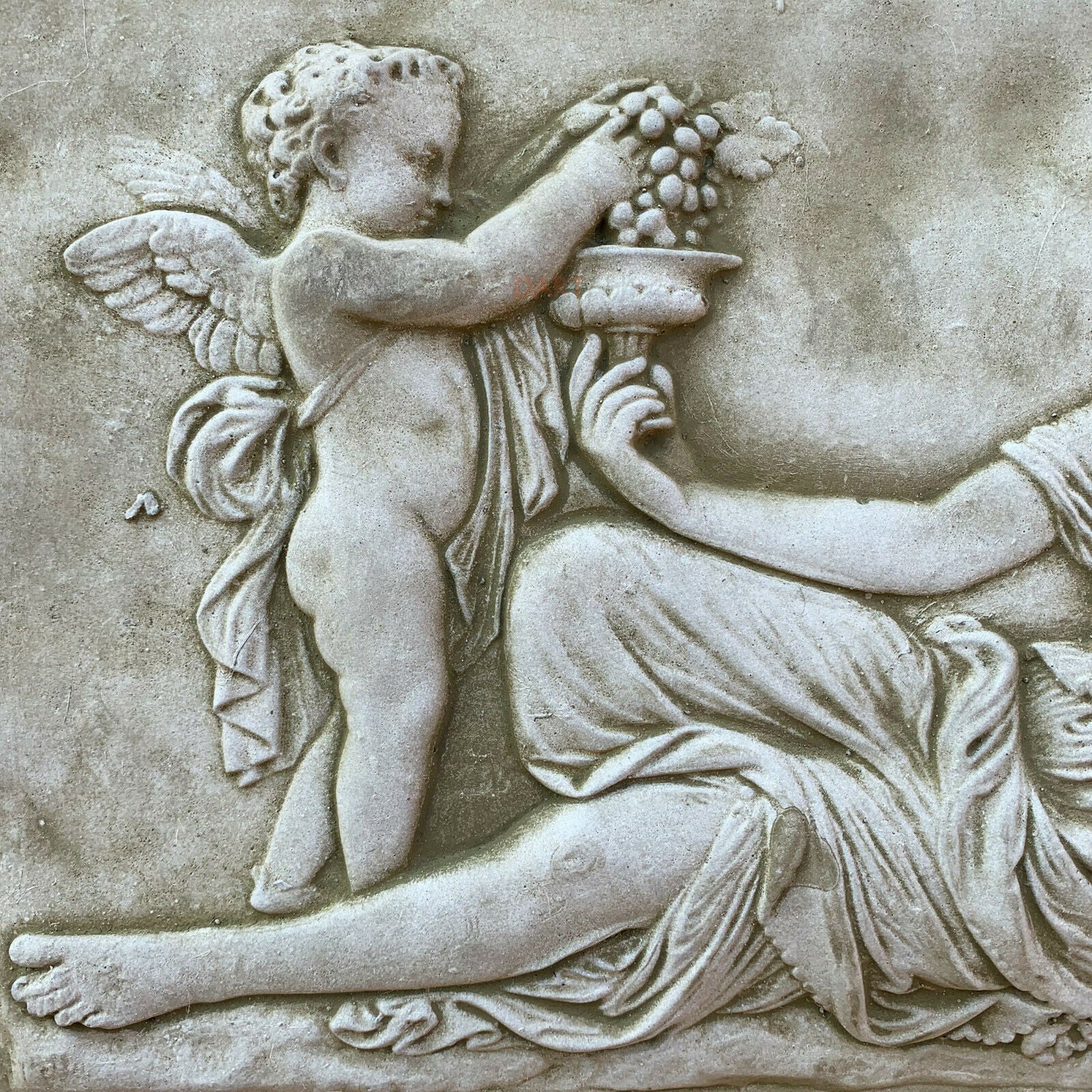 Stone Roman Lady Wall Plaque