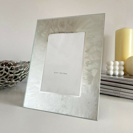 4x6" Ice Effect Glass Photo Frame