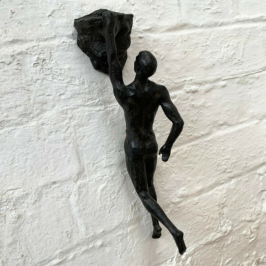 Black Rock Climbing Man Ornament - Single Arm