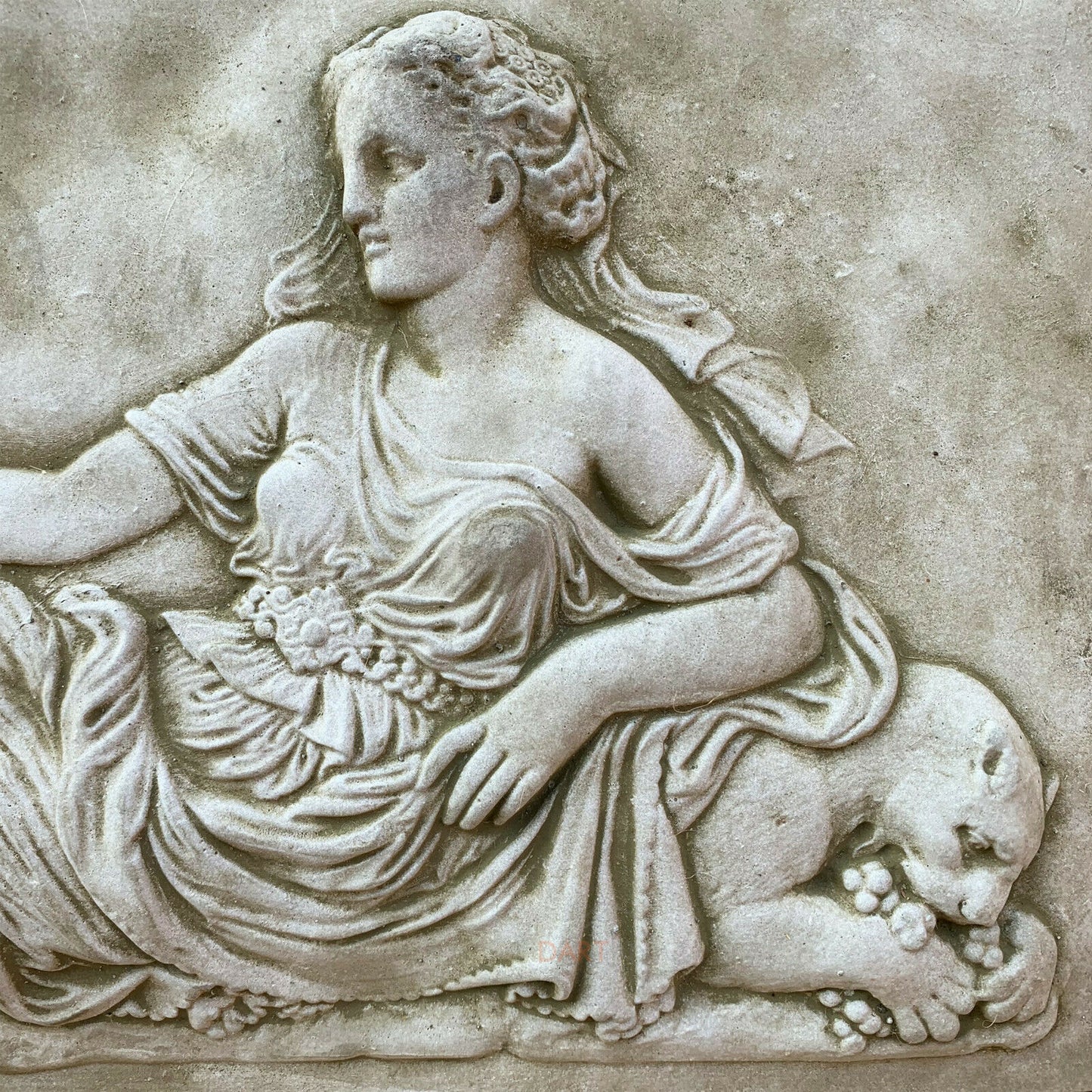 Stone Roman Lady Wall Plaque