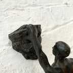 Black Rock Climbing Man Ornament - Single Arm