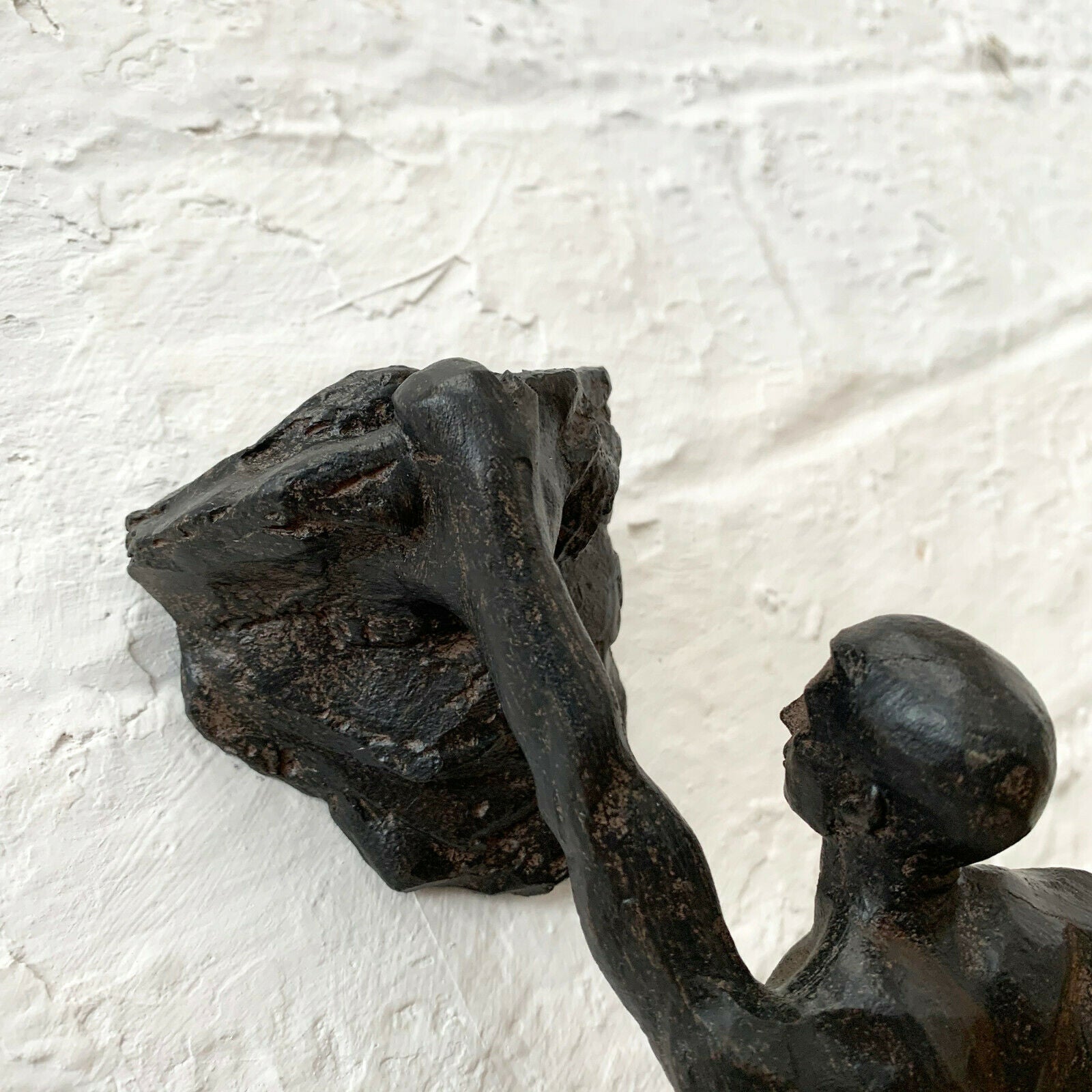 Black Rock Climbing Man Ornament - Single Arm
