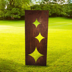 Ready To Rust Three Stars Garden Screen