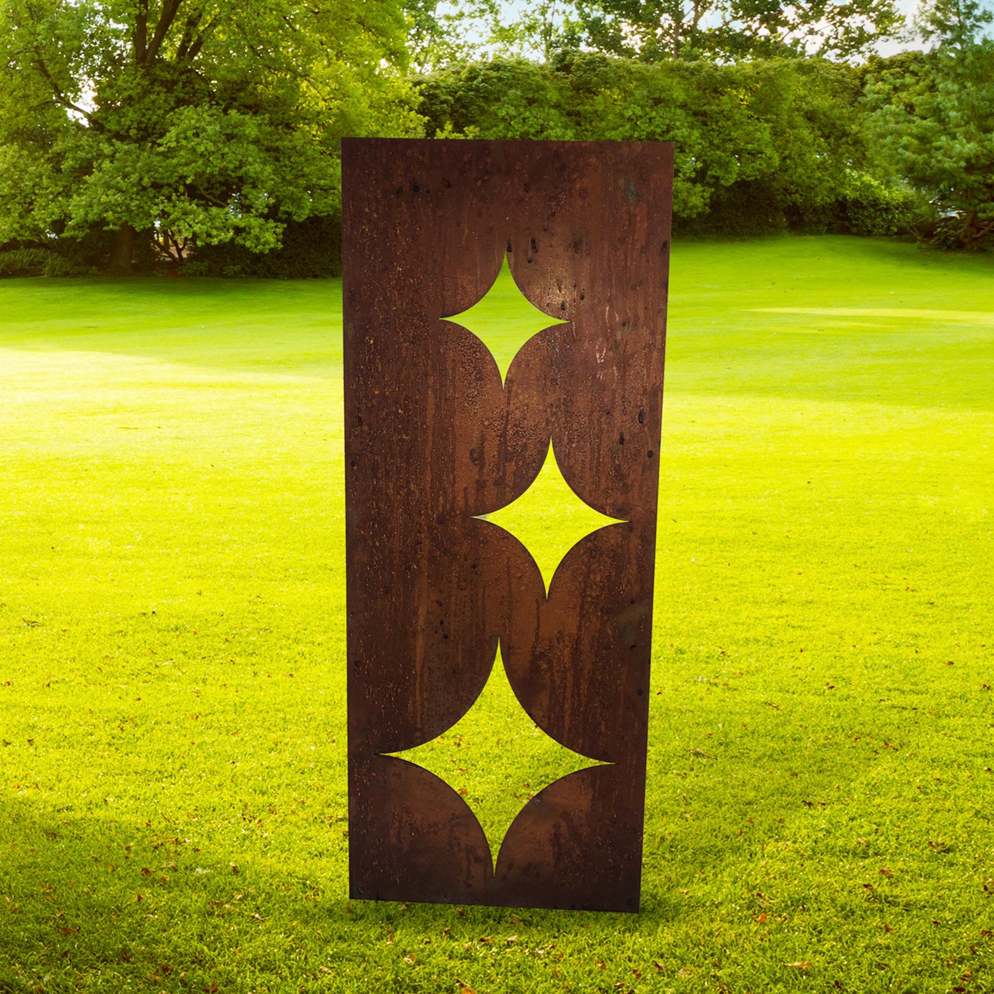 Ready To Rust Three Stars Garden Screen