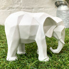 Weiße Miniatur-Elefant-Figur