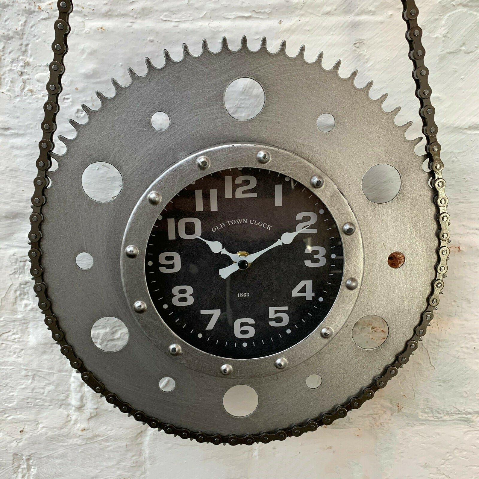 Industrial Bike Chain Wall Clock