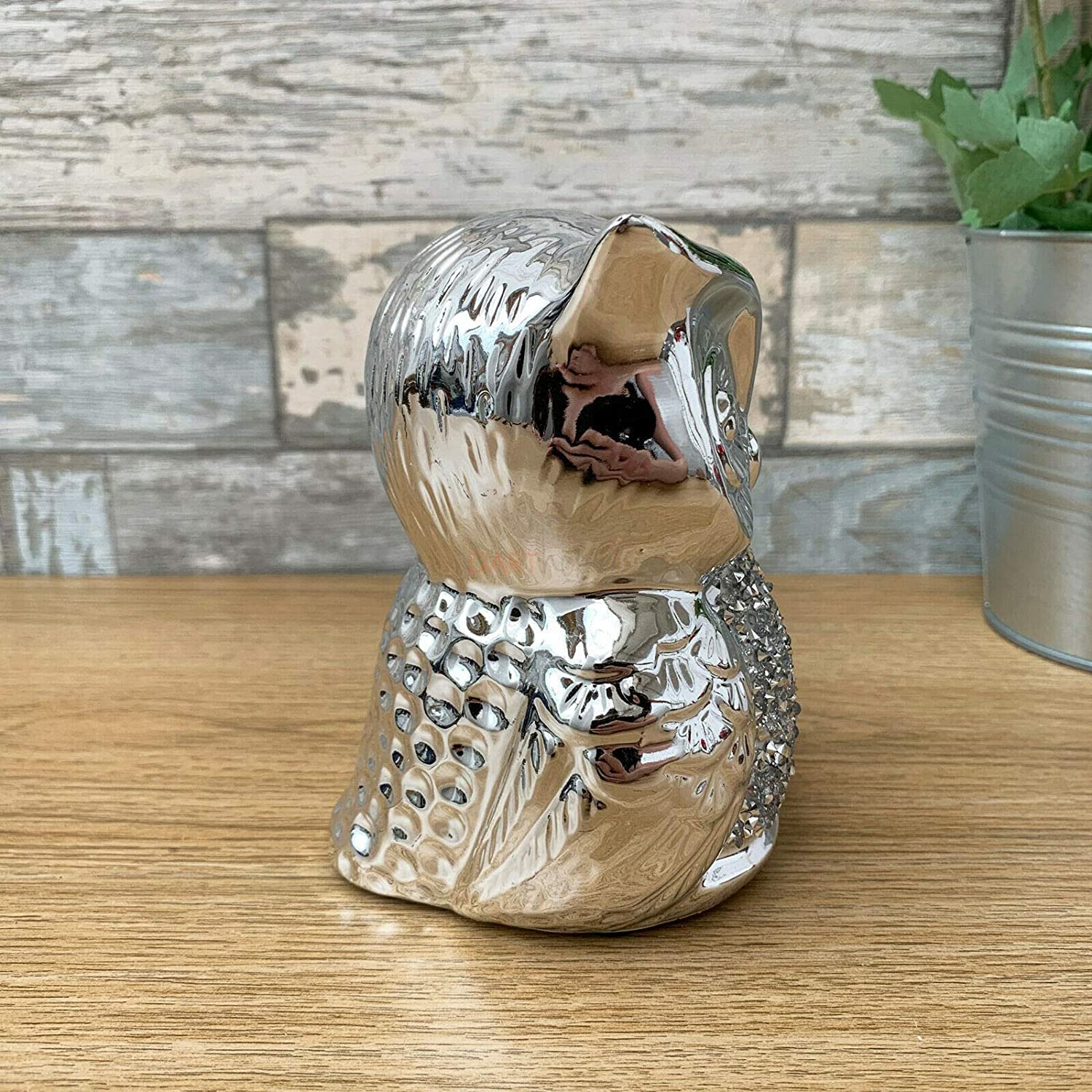 Silver Diamante Owl Figurine