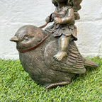 Gold Fairy On Bird Ornament