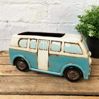 Ceramic Blue Camper Van Plant Pot