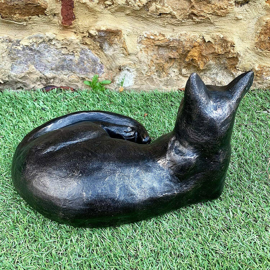 Bronze Cat Garden Ornament Large