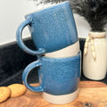 320-ml-Becher mit blauer Reaktivglasur, 2er-Set