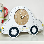 Weiße Auto-Kinderuhr