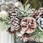 Frosted Pinecone Christmas Wreath 35cm