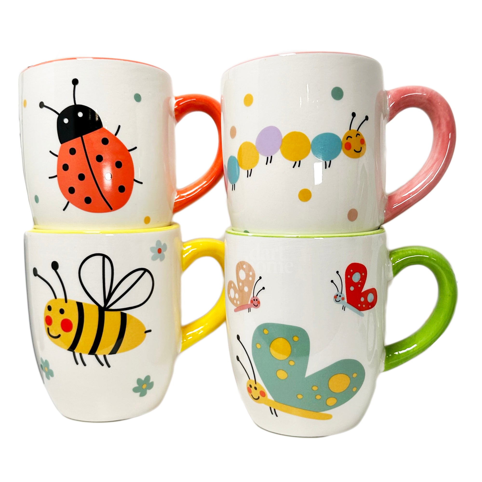 Set mit 4 Insekten-Kindertassen