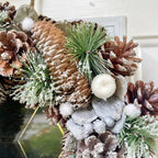 Frosted Pinecone Christmas Wreath 35cm