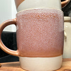 320ml Pink Reactive Glaze Mugs Set Of 2