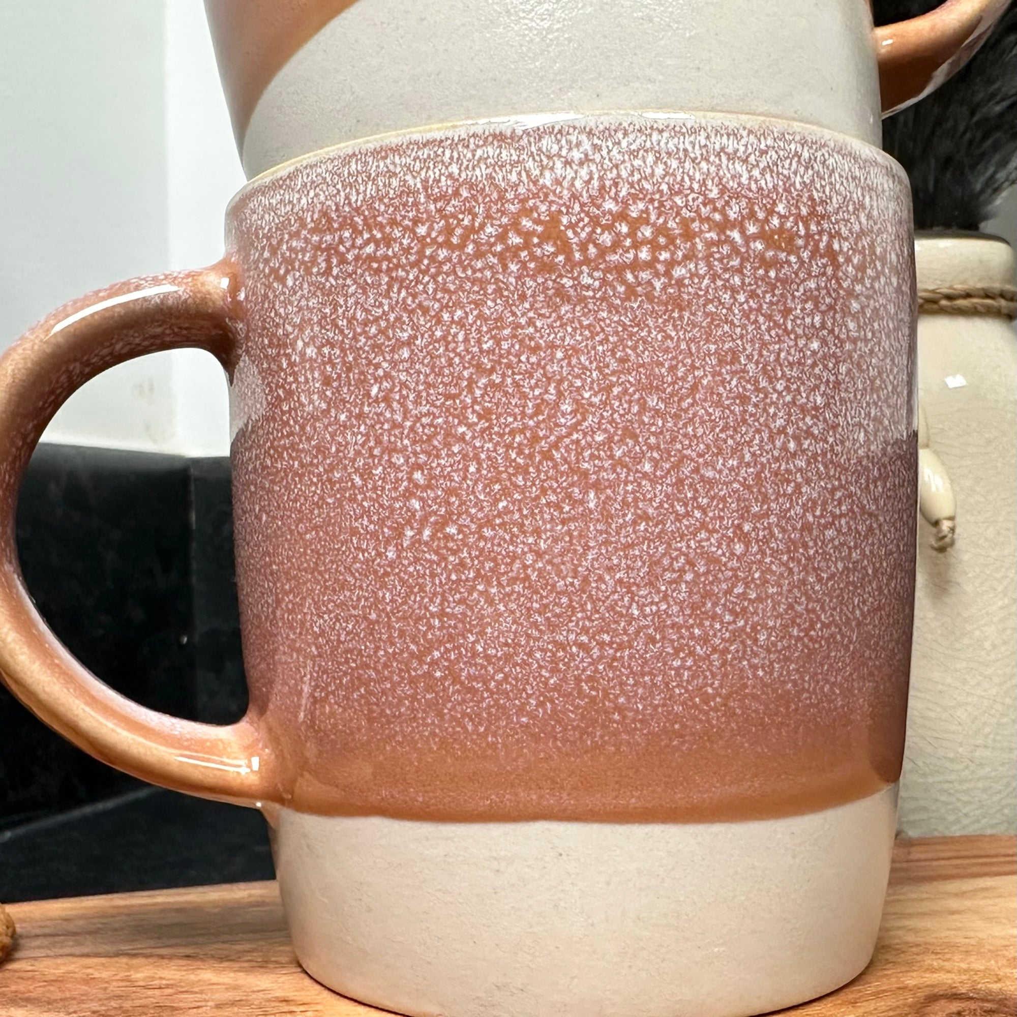320ml Pink Reactive Glaze Mugs Set Of 2