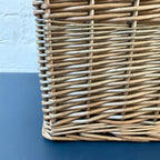 Rectangular Wicker Lined Log Basket 46cm