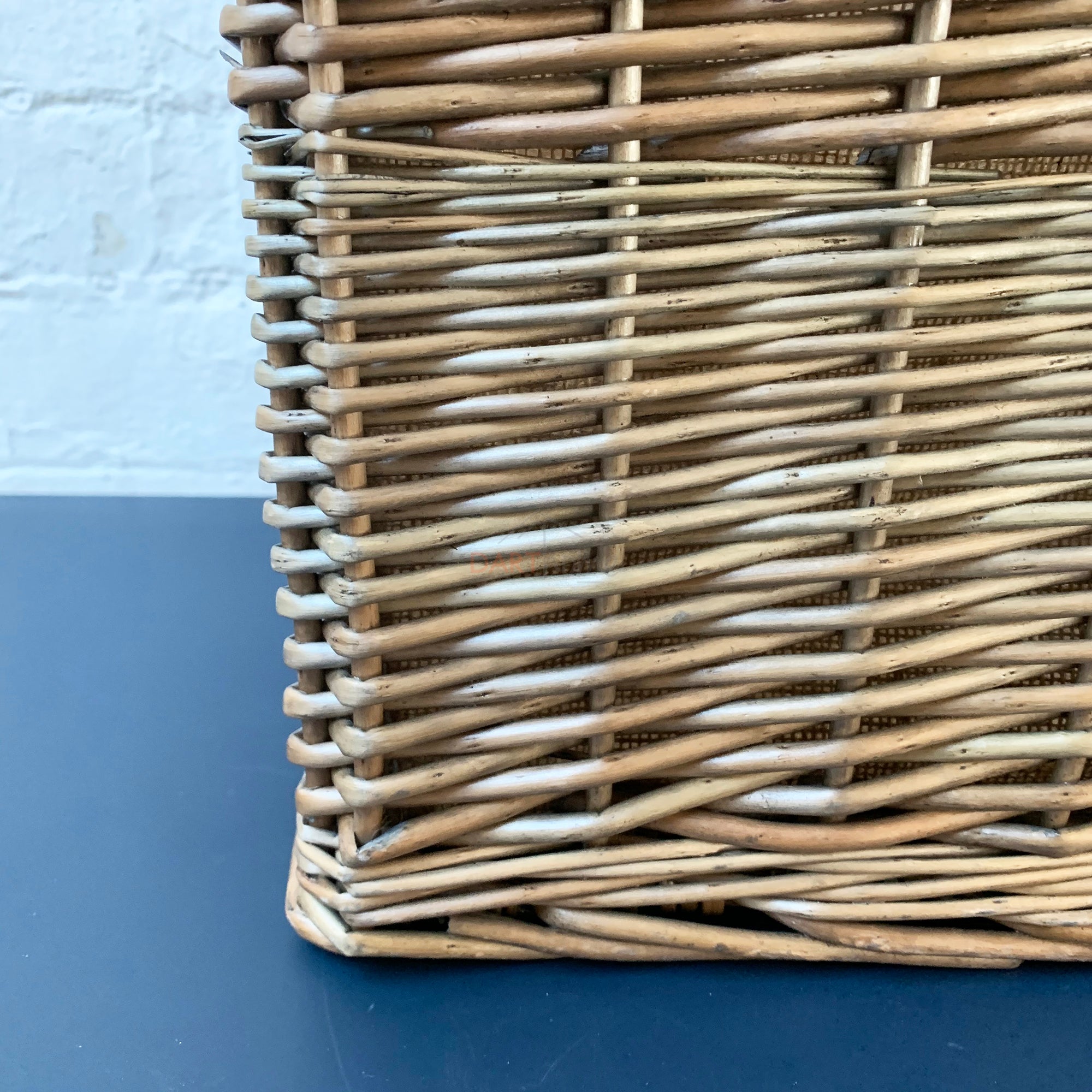 Rectangular Wicker Lined Log Basket 46cm