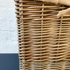 Rectangular Wicker Lined Log Basket 46cm