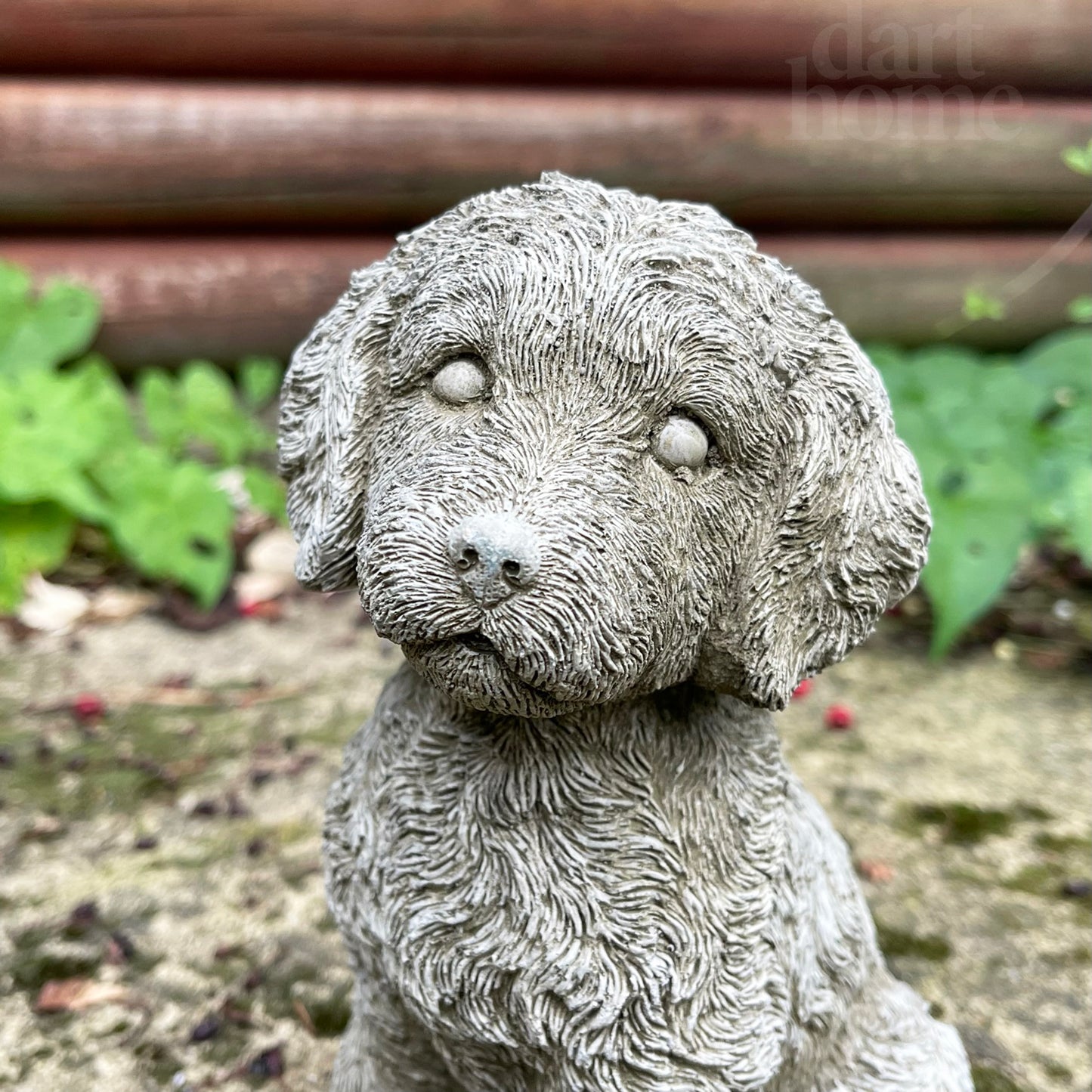 Stone Cockapoo Garden Sculpture